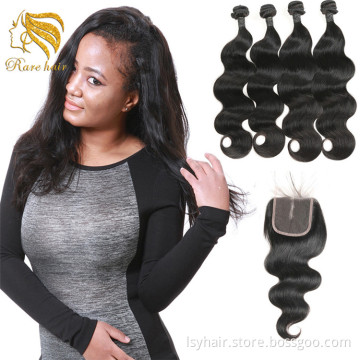 African Human Hair Extensions Miss Hair Rola, Virgin Peruvian Body Wave Bundle Weave Hair Sew In Weave For Sale